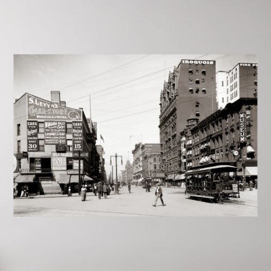 Main St., Buffalo, New York 1900  Poster (Voorkant)