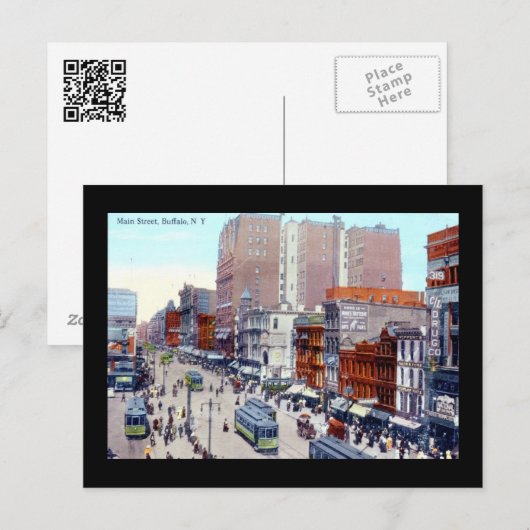 Main St Buffalo New York 1913  Briefkaart (Voorkant / Achterkant)