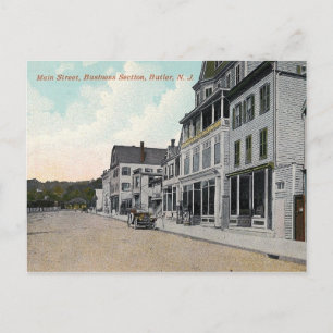 Main St, Butler, New Jersey, Vintage Briefkaart