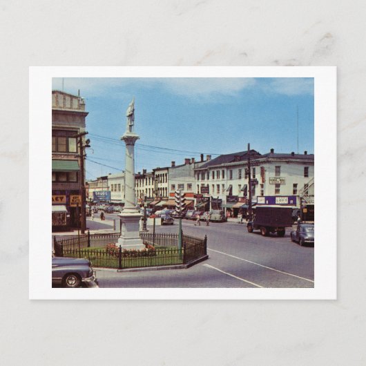 Main St., Danbury, Connecticut Vintage Briefkaart (Voorkant)