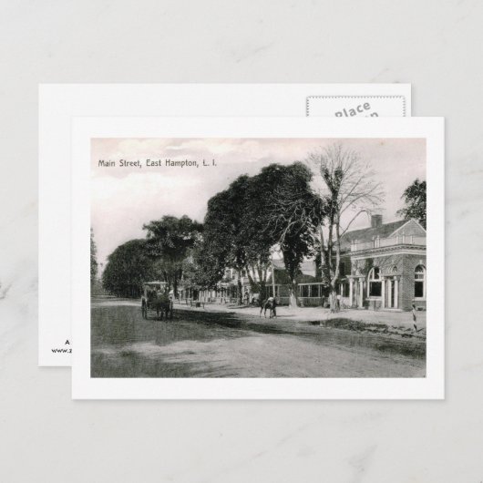 Main St., East Hampton, NY  Briefkaart (Voorkant / Achterkant)