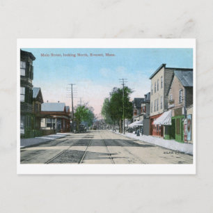 Main St., Everett, Massachusetts  Briefkaart