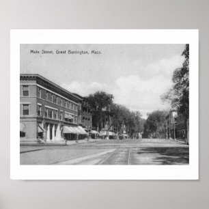 Main St., Great Barrington, Vintage van Massachuse Poster
