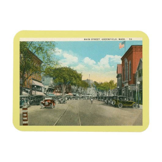 Main St., Greenfield, MA  Magneet (Horizontaal)
