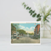 Main St., Greenfield, MA Vintag Briefkaart (Staand voorkant)