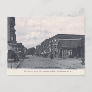 Main St., Hackensack, Vintage van New Jersey Briefkaart