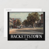 Main St. Hackettstown NJ Vintage Briefkaart (Voorkant / Achterkant)