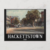 Main St. Hackettstown NJ Vintage Briefkaart (Voorkant)