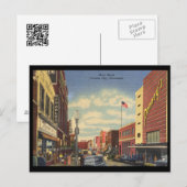 Main St., Johnson City, Tennessee Vintage Briefkaart (Voorkant / Achterkant)