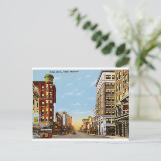 Main St., Joplin, Missouri  Briefkaart (Staand voorkant)