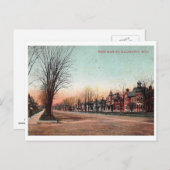 Main St., Kalamazoo, Michigan 1908 Postcar Briefkaart (Voorkant / Achterkant)