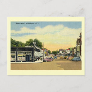 Main St., Manasquan, Vintage van New Jersey Briefkaart