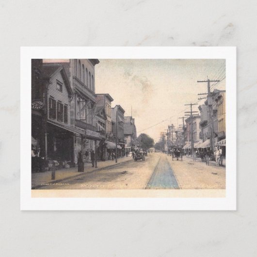 Main St., Port Chester, Vintage van New York Briefkaart (Voorkant)