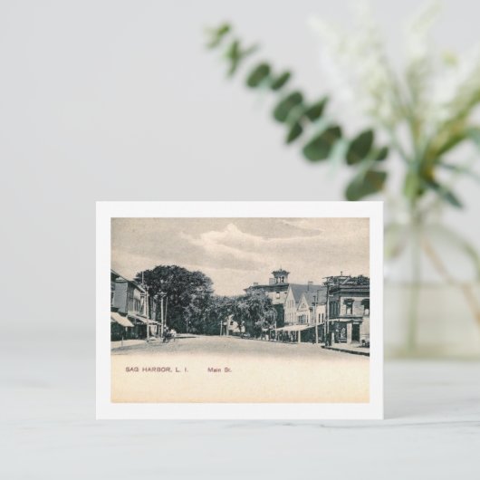 Main St., Sag Harbour, Long Island, NY Briefkaart (Staand voorkant)