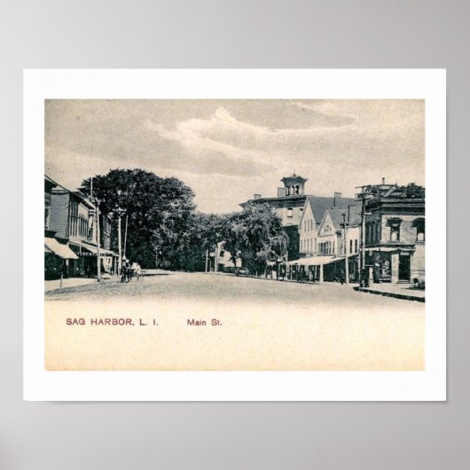 Main St., Sag Harbour, Long Island NY Poster (Voorkant)