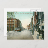 Main St., Springfield, MA Briefkaart (Voorkant / Achterkant)