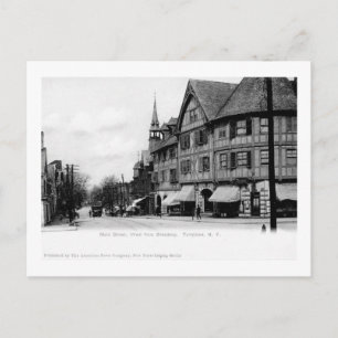 Main St., Tarrytown, Vintage van New York Briefkaart
