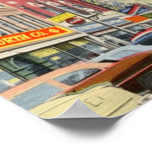 Main St. Waterville, Maine Poster (Hoek)