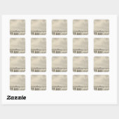 Main St Woodland 2 Vierkante Sticker (Vel)