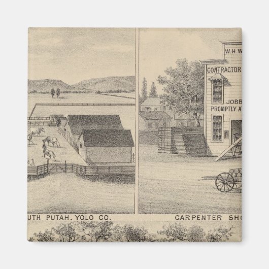 Main St Woodland Magneet (Voorkant)