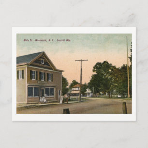 Main St., Woodstock, Vintage van New York Briefkaart