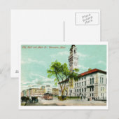 Main St., Worcester, MA  Briefkaart (Voorkant / Achterkant)