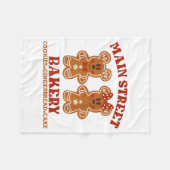 Main Street Bakery Cookies Gingerbread Cake Christ Fleece Deken (Voorkant (Horizontaal))
