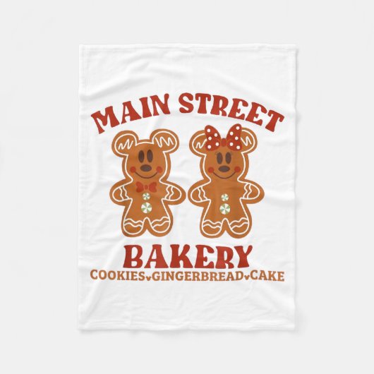 Main Street Bakery Cookies Gingerbread Cake Christ Fleece Deken (Voorkant)