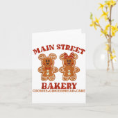 Main Street Bakery Cookies Gingerbread Cake Christ Kaart (Gele Bloem)