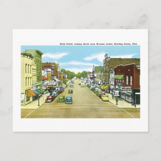 Main Street, Bowling Green, Ohio Briefkaart (Voorkant)
