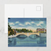 Main Street Bridge Nashua NH Briefkaart (Voorkant / Achterkant)