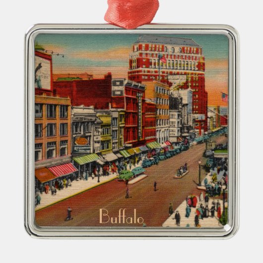 Main Street - Buffalo, NY  Metalen Ornament (Voorkant)