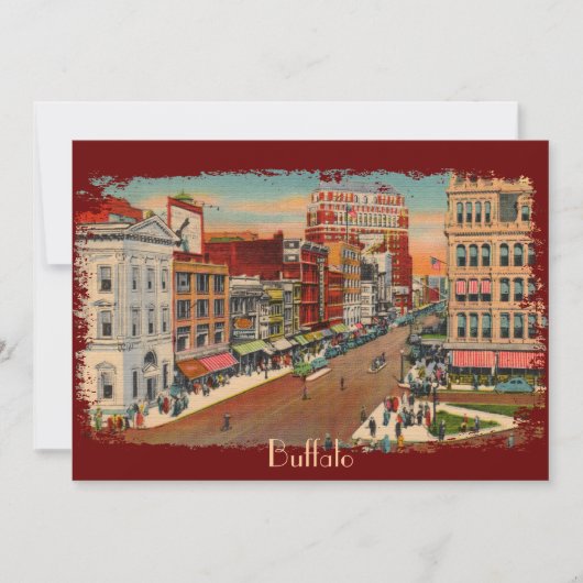  Main Street Buffalo Party Uitnodigingen (Voorkant)