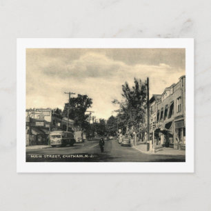 Main Street, Chatham, New Jersey Vintage Briefkaart