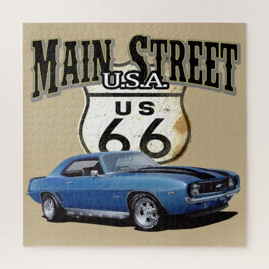 Main Street Custom Camaro met Black Stripes Legpuzzel (Verticaal)