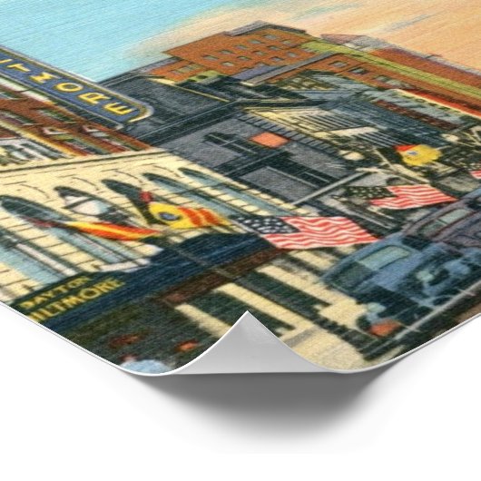 Main Street, Dayton, Vintage Ohio Poster (Hoek)