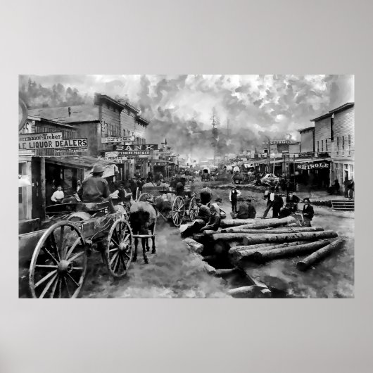 Main Street DEADWOOD 1876 Poster (Voorkant)