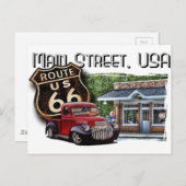 Main Street Hot Rod Briefkaart (Voorkant / Achterkant)