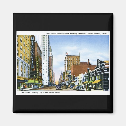 Main Street, Houston, Texas Magneet (Voorkant)