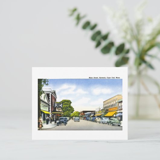 Main Street, Hyannis, Cape Cod, Massachusetts Briefkaart (Staand voorkant)