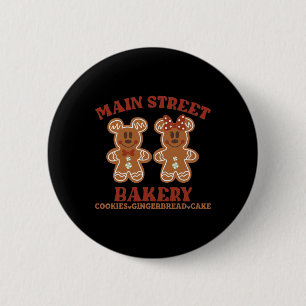 Main Street Kery Koekjes Gingersnede Cake Kerstmis Ronde Button 5,7 Cm