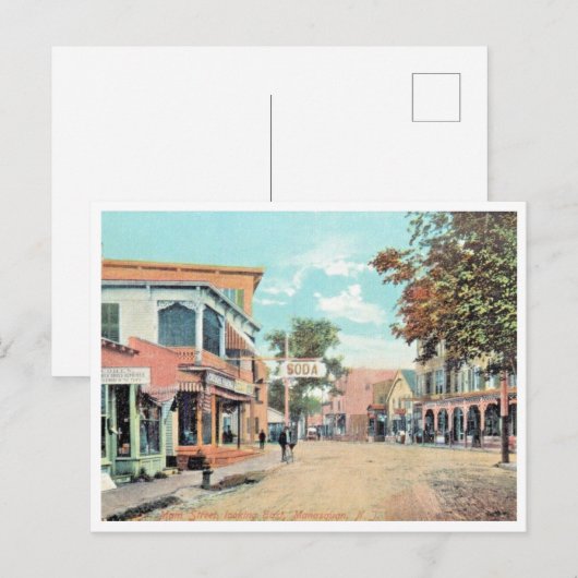 Main Street, Manasquan NJ,  Style 1910 Briefkaart (Voorkant / Achterkant)