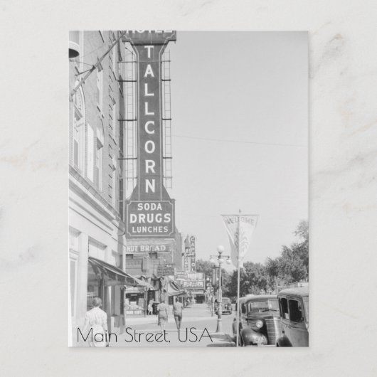 Main Street, Marshalltown, Iowa Briefkaart (Voorkant)