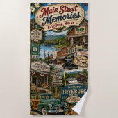 Main Street Memories Fryeburg Maine Badhanddoek (Voorkant)