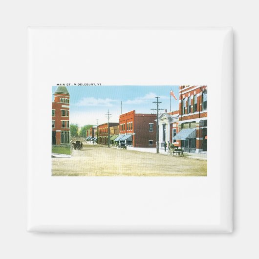 Main Street, Middlebury, Vermont Magneet (Voorkant)