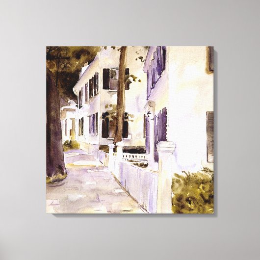 Main Street, Nantucket, beroemd schilderij Canvas Afdruk (Voorkant)