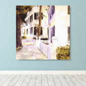 Main Street, Nantucket, beroemd schilderij Canvas Afdruk (Insitu (Houten vloer))