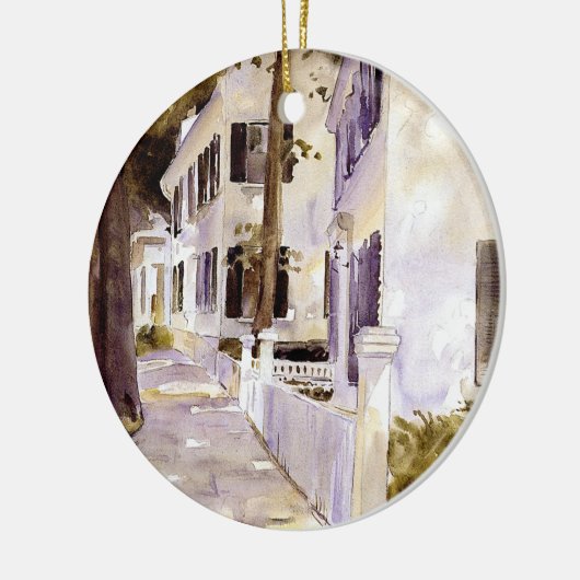 Main Street, Nantucket Keramisch Ornament (Links)