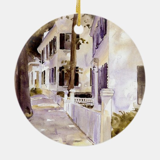 Main Street, Nantucket Keramisch Ornament (Achterkant)