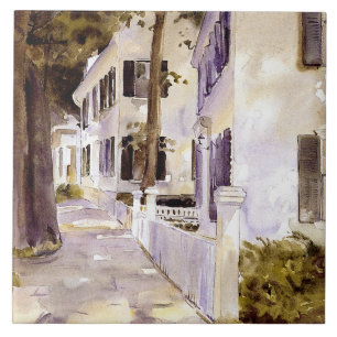 Main Street, Nantucket, mooie kunst, Tegeltje
